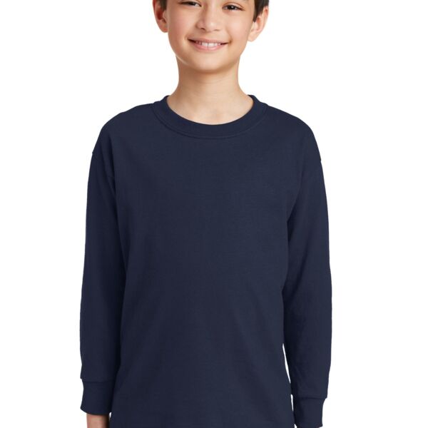 Youth Heavy Cotton 100% Cotton Long Sleeve T Shirt(name/num) Thumbnail